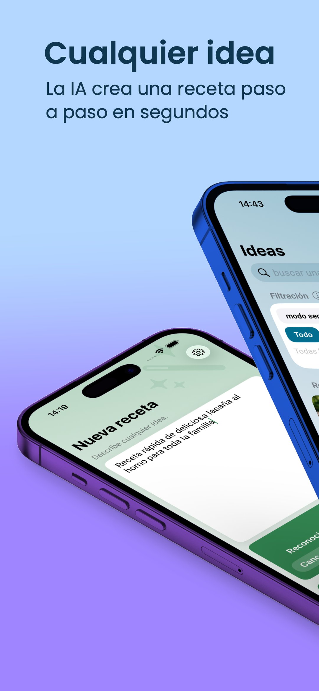 Cualquier idea: una receta completa de la IA en segundos