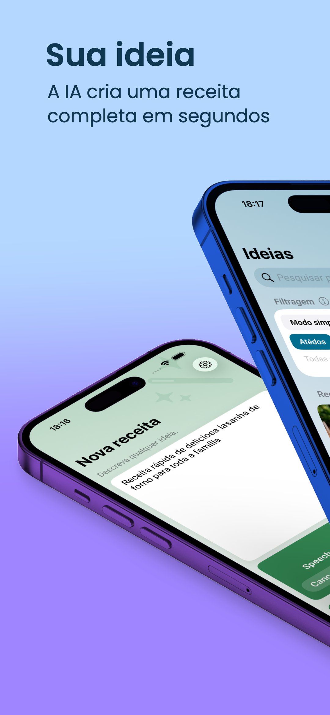 Qualquer ideia: uma receita completa da IA em segundos