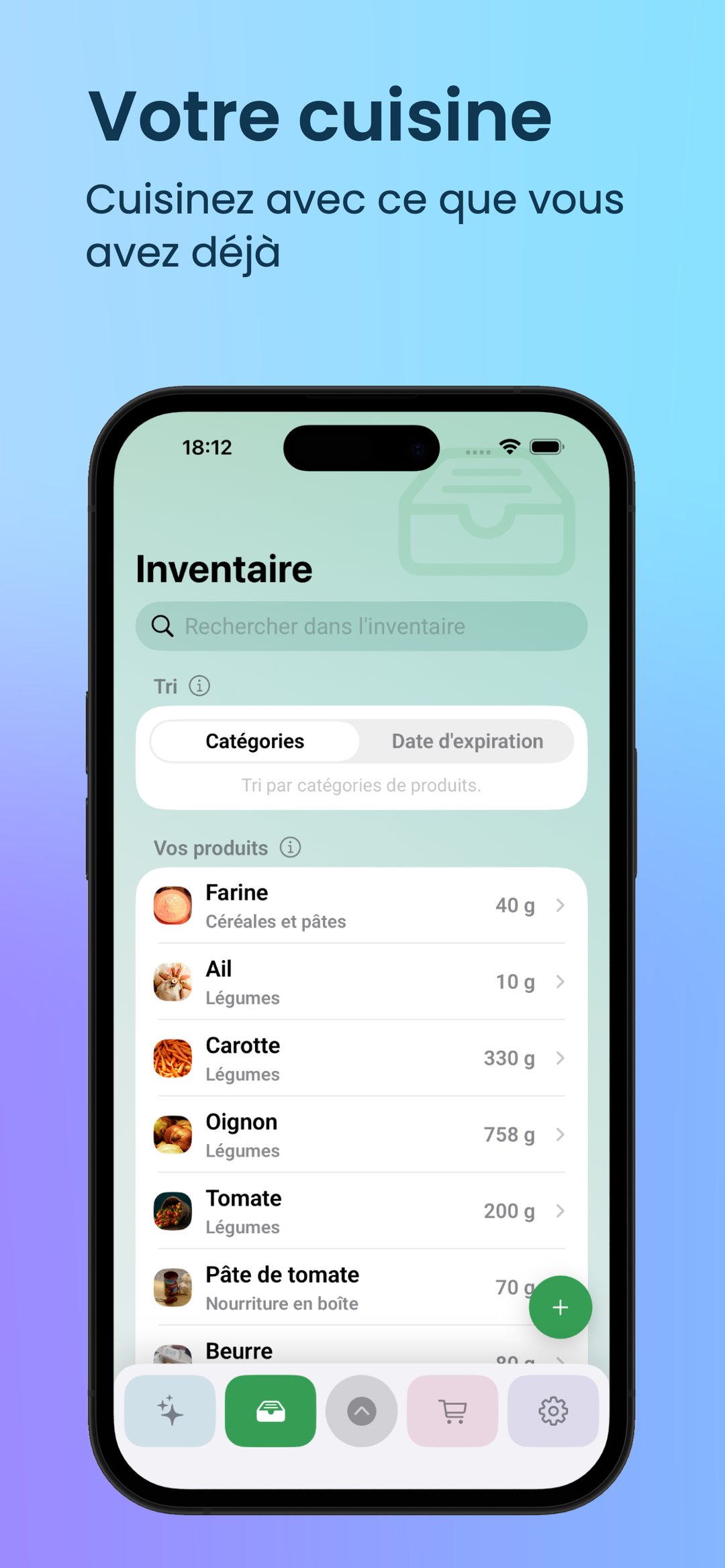 Votre cuisine : cuisinez avec ce que vous avez déjà